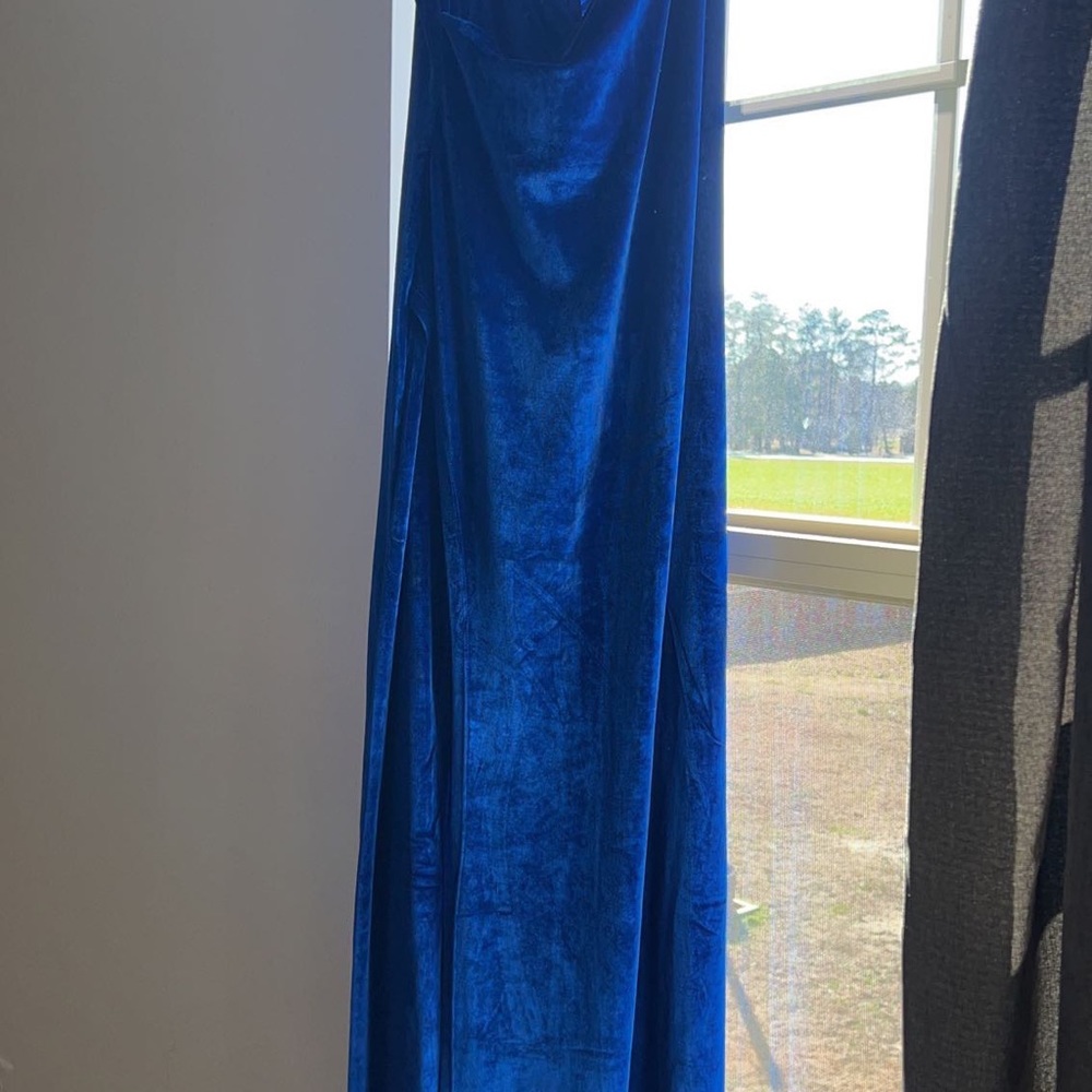 Velvet blue dress worn once